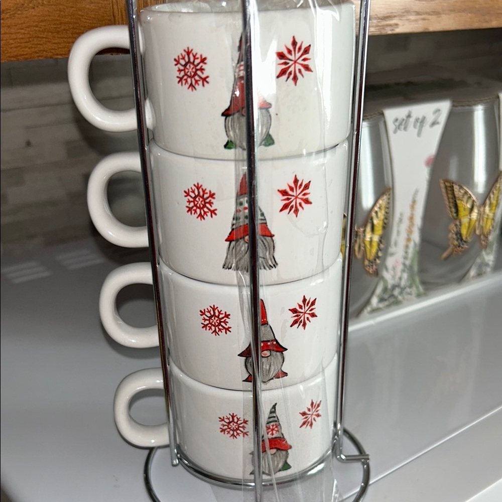 Festive Gnome Espresso Cup Set
